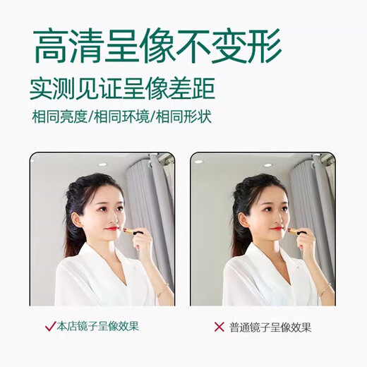 含雅 全身穿衣镜子贴墙自粘家用卧室墙面免打孔挂墙粘墙试衣落地镜子 香槟金40*150【粘贴、挂墙】