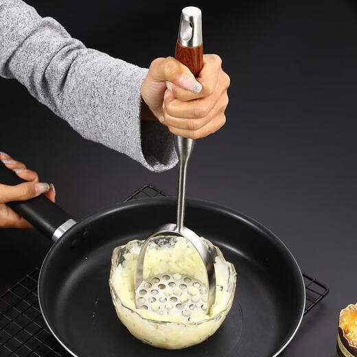 Rexton masher, crushing artifact, crushing stick, potato masher, stainless steel household potato press, kitchen mashing tool, 304 ordinary potato press