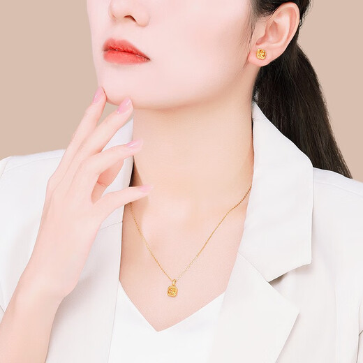 Chao Acer to Jane Sugar Cube Birthstone Crystal Peridot Yellow 18K Gold Pendant for Girlfriend Birthday Gift DX Crystal Style Single Pendant Free Silver Chain