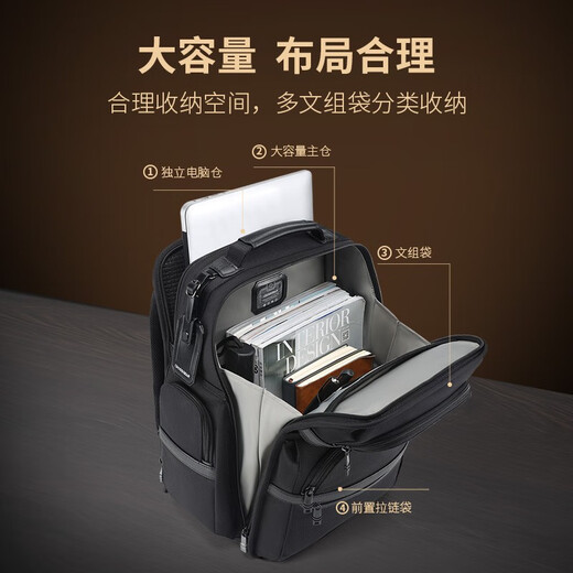 Cross Swiss high-end light luxury president bag ballistic nylon business trip backpack travel bag 17-inch computer bag black
