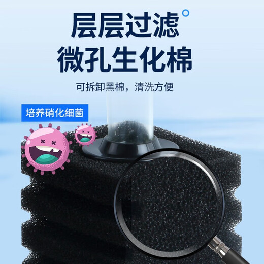 SOBO水妖精过滤器鱼缸制氧过滤一体机小鱼缸净水循环三合一孔雀鱼低音 SB2601中号 （内置全套滤材）