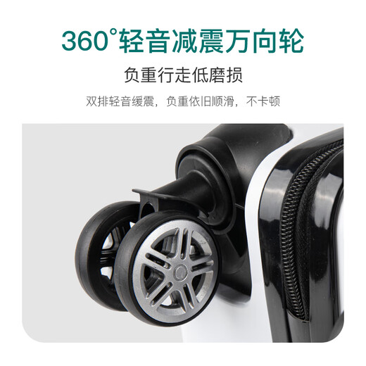 Chuanling suitcase, small board-in suitcase, men's and women's trolley suitcase, free checked password box, next-day delivery suitcase, off-white 14-inch 20x30x40 upgraded 3-section trolley luxury lining, 14-inch, Spring Airlines large-capacity board-in suitcase for business travel