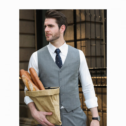 Yuanjie Shanghai (home measurement) custom-made suits for men, light gray Korean style slim fit, British style formal wear, wedding banquet casual, light gray (size modification package 1380 only tops and pants