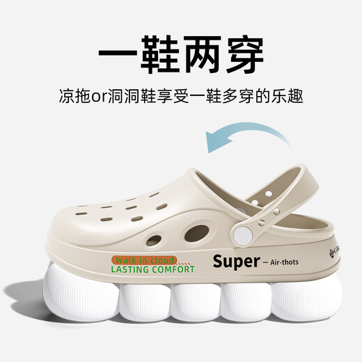 Grace hole shoes men summer outdoor driving sandals beach shoes EVA odor-proof wear anti-slip operating room slippers men