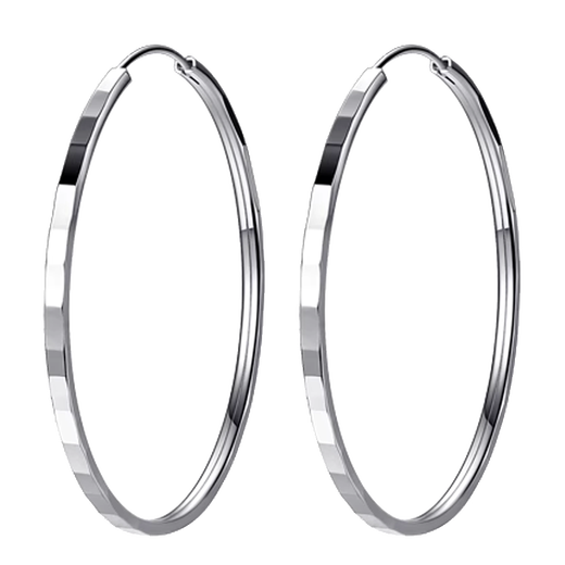 Crystal large hoop earrings for women 990 pure silver earrings hoop earrings hoop earrings European and American style exaggerated light luxury jewelry