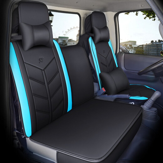 China National Heavy Duty Truck Chengdu Ace Series Sitz Cover 757B 777b77bp 737b LKW vier Saison Sitzpolster Einsitz Schwarz und Blue Deluxe Edition