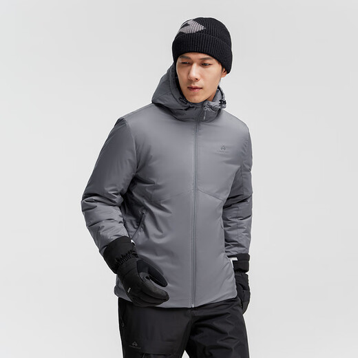 拓路者（Pioneer Camp）3M新雪丽棉男连帽棉服户外防风休闲外套厚款棉衣冬季保暖男士棉袄 黑色 2XL
