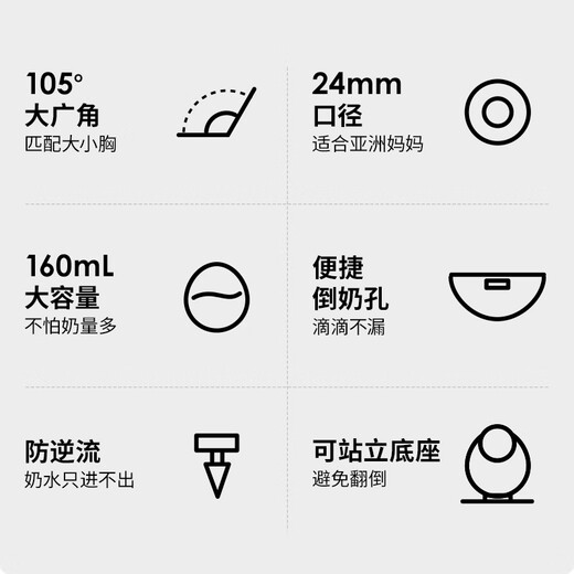 Little White Bear SnowBear Breast Pump Electric Hands-Free Breast Pump Accessories 3058/3060 Full Set of Accessories 24mm 8756