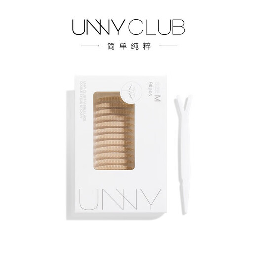 Youyi (unny club) double eyelid stickers simulated lace skin color light and breathable natural invisible traceless waterproof swollen eye bubbles beauty stickers for women M long and narrow type 90 stickers