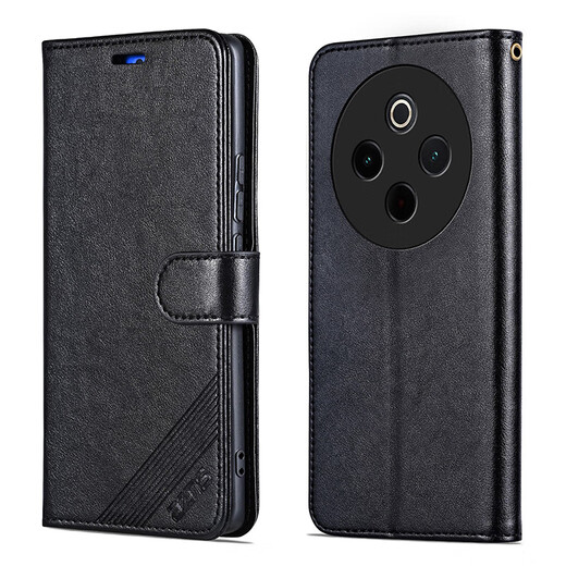 AZNS vivo Y300Pro flip leather case mobile phone case y300Pro+ 5G protection anti-fall front and rear full coverage V2410A soft shell rollover wallet style new business men and women brown