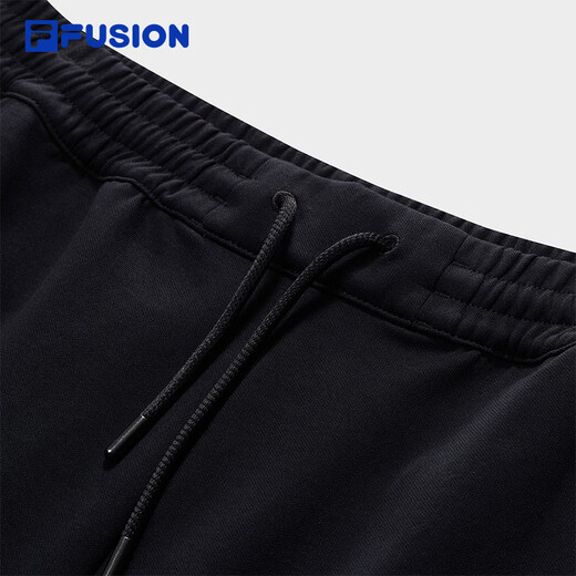 Fila Fusion Fila Fashion Brand Knited Pants 2025 Summer New Fashion New Fashion Flowing Pantalones casuales [Hombres] Negro - Bk L