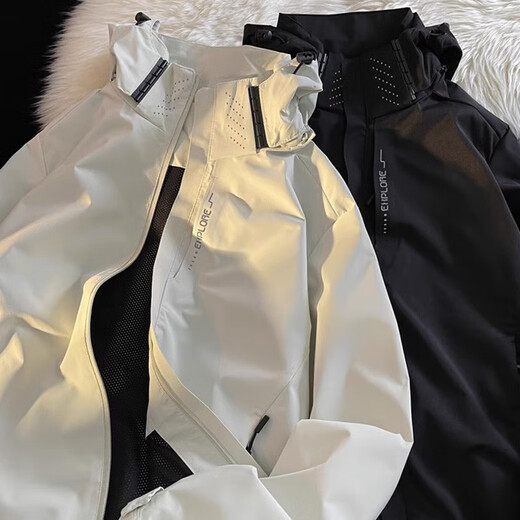 Miying Black Warrior Jacket Men's Three-in-One Jacket Men's Autumn and Winter Velvet American Trendy Couple Functional Jacket Men Black/7618 (Men's Style) L (Recommended 90Jin Jin is equal to 0.5kg -100Jin Jin is equal to 0.5kg)