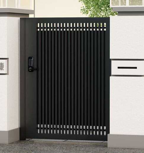 金赋顺不锈钢庭院折叠门别墅铁艺大门小区入户单双开门乡村铝艺栅栏院门 款式1/平方