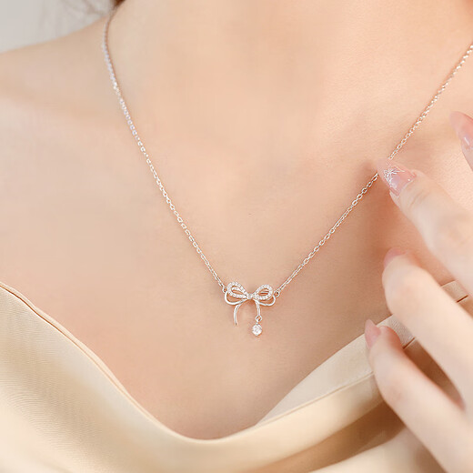 Fanci Fan Qi Butterfly Dream Necklace Women's Bow Silver Light Luxury High-end Gift Birthday Gift for Girlfriend and Best Friend