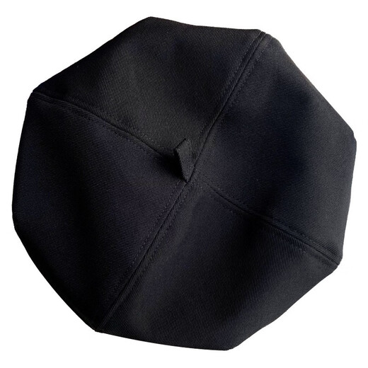 Beret women's autumn and winter Japanese style big head beret hat ins hat new octagonal painter hat black