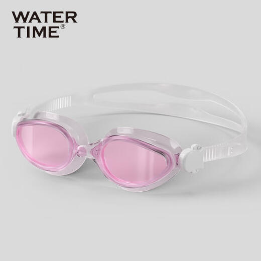 WATERTIME swimming goggles anti-fog large frame men and women adult high-definition waterproof swimming goggles swimming cap set swimming equipment transparent black (please leave a message for myopia, the default is flat light)