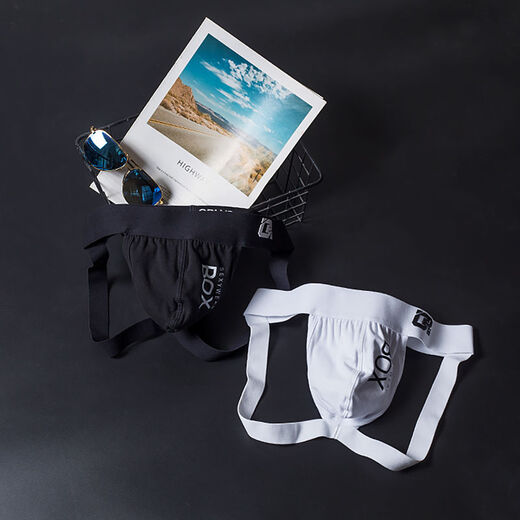 Guiruo sexy underwear new men's underwear sexy thong men's pure cotton double thong GAY gay L white collection store priority delivery