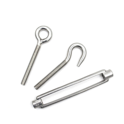 Deqi 304 stainless steel turnbuckle screw OC type wire rope tightener accessories open body turnbuckle bolt M4 OC type