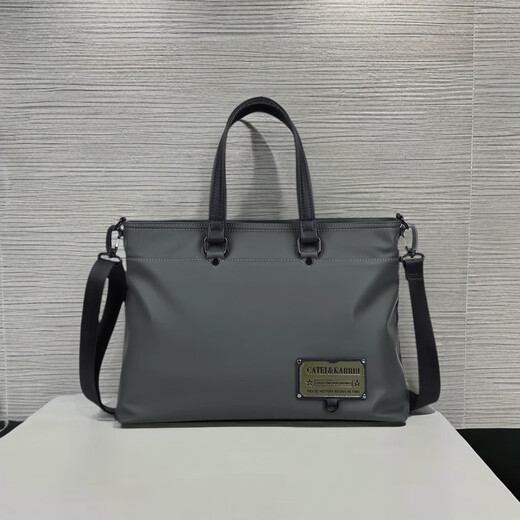 Cateikarrui men's briefcase men's handbag Oxford cloth business large capacity office worker shoulder crossbody computer bag black size approximately length 40*width 11*height 30CM