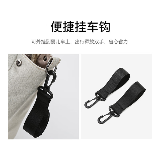 Yezhi Mommy Bag Multifunctional Large Capacity One-Shoulder Side-Strip Handheld Mommy Bag Lightweight Mommy Bag Going Out to Work and Breast-White Large Large
