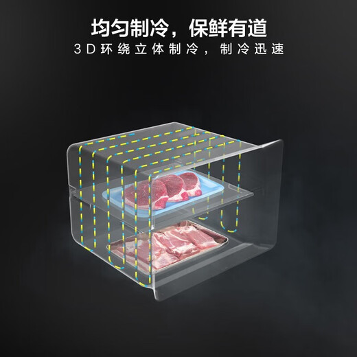 Royalstar (Royalstar) 20% national subsidy 215 liters three-door refrigerator household small large capacity three-door energy-saving low-noise rental mid-door soft freezing ultra-thin bass preservation refrigerator 72L first-class energy efficiency three days of electricity, silver