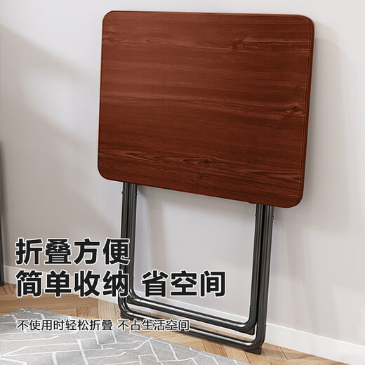 Warner new folding computer desk home learning simple desk office portable small table bgz811 walnut color 60*40