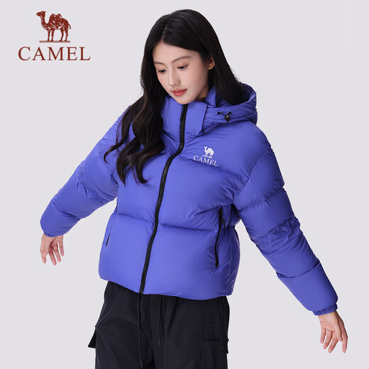 Veste de cale chameau 660 Veste vers le bas pour les femmes Jacket à capuche à capuche épaissie de vent et à contre-vent pour femmes 724CA6B601, bleu électrique, femmes S