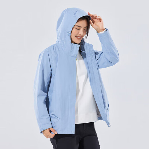 Pathfinder TOREAD Shock Clothes Autumn and Winter Women's Outdoor Three-in-One Fleece Waterproof and Moisturizing Cold Warm Jacket TAWWBK92719 Mirror Sky Blue (Female) L