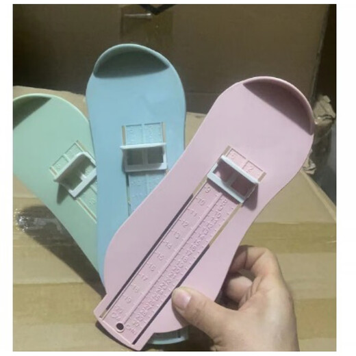 Baby foot measurer, children's shoe inner length measurement foot length ruler, baby shoe size measurement 0-8 years old shoe accessories, 1 pack, blue, pink and green, random