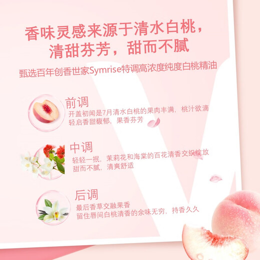 Vaseline lipstick 7g sweet white peach lip balm for men and women, crystal jelly lip mask, nourishing, moisturizing, repairing, diluting lip lines and giving as a gift