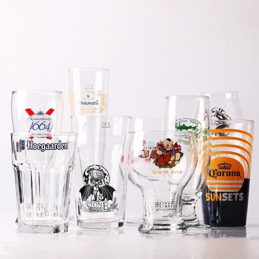 Multiple styles of lead-free glass beer mugs with logo, craft beer mugs, American IPA pint mugs, starry sky rocket mugs, explosion mugs, various beer mugs, Big Iceland Unparalleled Beer mugs 592ML 2 pcs