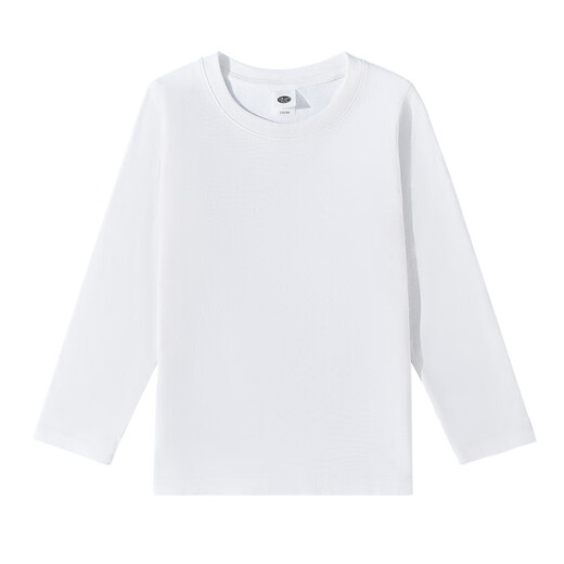 Langsha children's t-shirt boys and girls spring and summer pure cotton bottoming shirt for large children and adolescents 7A antibacterial t-shirt long sleeve solid color 140
