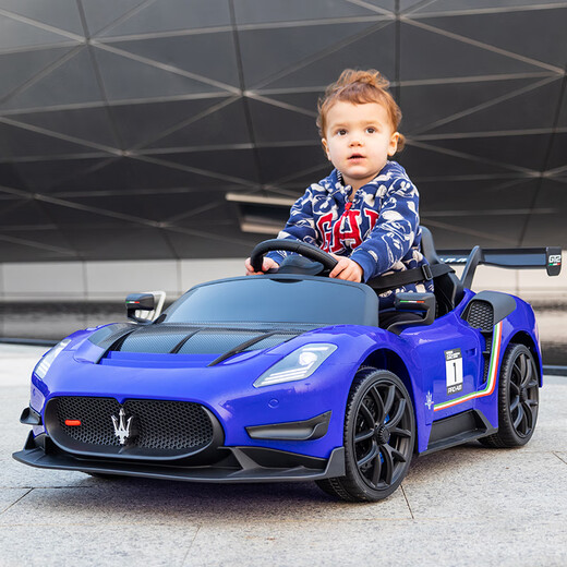 Chinami Maserati authorized children's electric toys children's car four-wheel drive four-wheel drive seats for people, babies and children remote control and swing cars. Luxury yellow + shock absorbing soft wheels + four-wheel drive leather seats + remote control and swing + music Bluetooth. Long range [12V24000MA aluminum case large lithium battery]