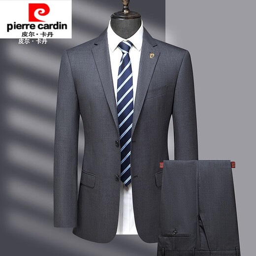 Pierre Cardin high-end worsted wool suit men's brand-name high-end middle-aged men's business formal wedding suit navy blue MY7002 style 170 yards recommended 100Jin Jin equals 0.5kg -125Jin Jin equals 0.5kg