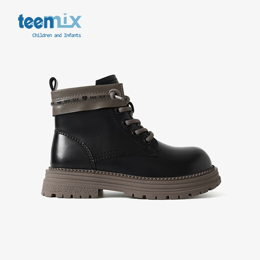 Tianmeiyi Children's Martin Boots 2023 Printemps et automne Nouveaux garçons Style britannique Short Boots Boots Boots Black 33