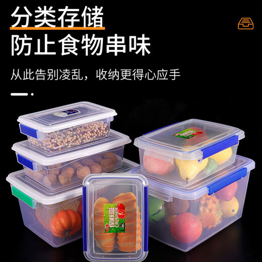 Boîte en plastique Freshkeing Boîte à scellée transparente rectangulaire avec couvercle Grande boîte de rangement commercial Stocke