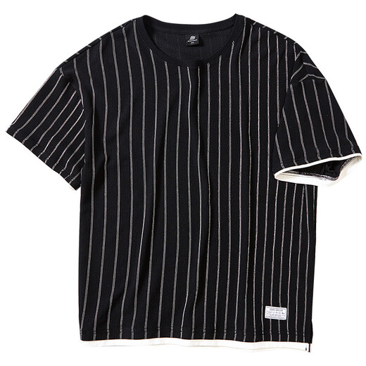Zhidou Dou Do dof fettem Mann T-Shirt für Männer, trendiger dicker Mann extra großer Kurzärmel-T-Shirt für Männer, dicker Mann, plus großer Bauch, halbärmeliges Basishemd lose T1049 10xl XL (160-180jin [Jin gleich 0,5 kg])