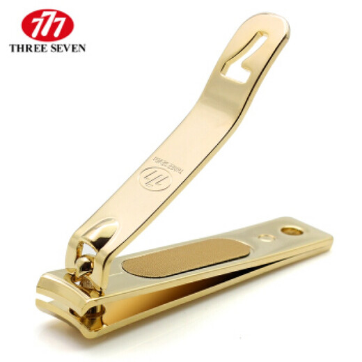 Korea 777 nail clipper set single-pack oblique nail clipper adult household large and medium nail clippers medium gold with file 671G