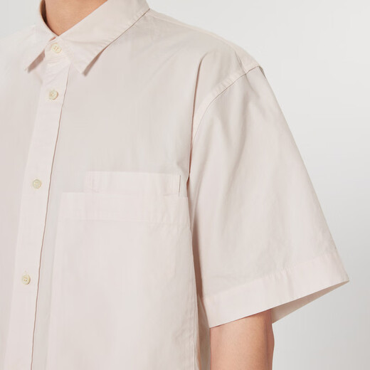 
Sketch men's spring and summer new shirt cotton loose fun short-sleeved shirt casual commuter multi-pocket top 694 light miscellaneous powder S