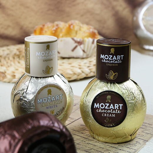 莫扎特（MOZART）【原瓶进口】奥地利巧克力奶油利口酒力娇酒洋酒微醺女士酒 小酒版礼盒50ml*3