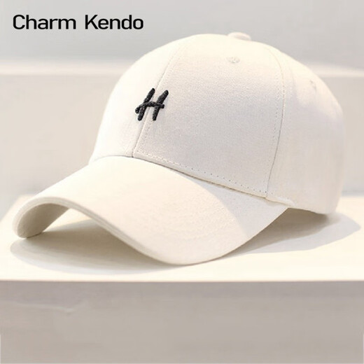 Charme Kendo Site Web officiel Baseball Chatme Femmes Coréen Style Tendy Men de baseball High Top Baseball Sun Sun Circonfert Men's Women's Hat Gift Boad Boîte beige blanc