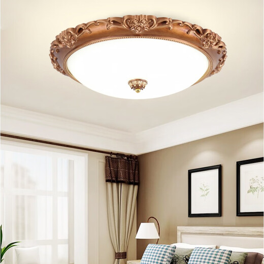 XMSJ Fenglanqing FENGLANQ European-style ceiling lamp Modern rural living room lamp Retro bedroom aisle balcony Xuan 24W 1047 retro 30 cm three-color light 24W