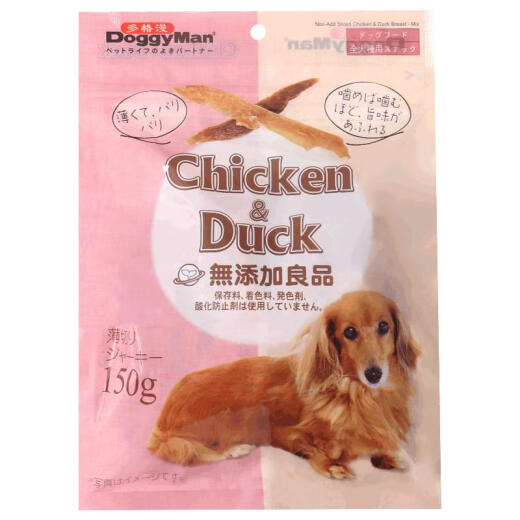 Doge Man has no additives for dogs, pet snacks, teeth cleaning, chicken and duck double meat jerky 150g