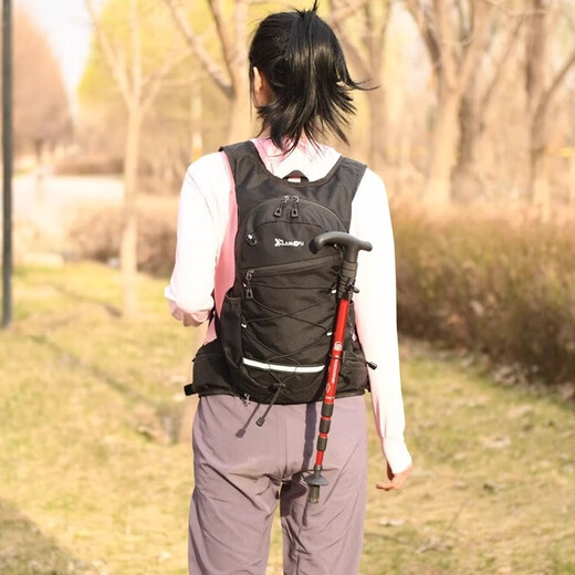 星昔户外越野徒步登山包骑行背包男轻便大容量双肩包女自行车爬山包 黑色