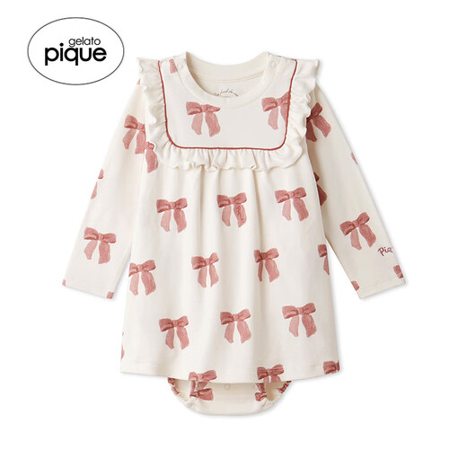 Gelatopique baby pajamas doll collar bow one-piece romper PBCO245455 ivory white 80cm