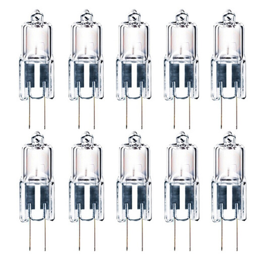 G4 halogen lamp bead 12v crystal lamp pin small bulb low voltage bulb mini pin bulb halogen tungsten lamp bead G4-12V (halogen lamp bead 20W) ten pack warm yellow light