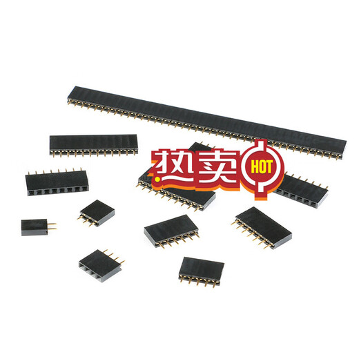 2.54MM pitch female single row female pin socket 1*2P3P4P5P6P7P8P10P12P--40P 1*2P single row female socket