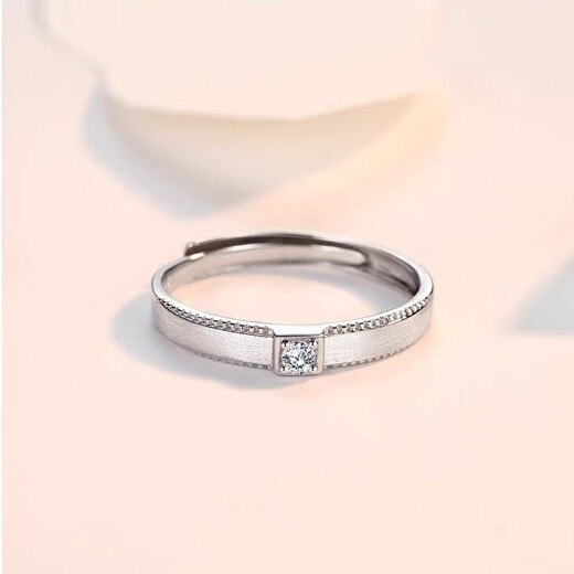 MZMZ platinum ring women's heart-beating moissanite diamond ring pt950 platinum couple ring for wedding birthday anniversary gift luxury model heart-beating platinum ring