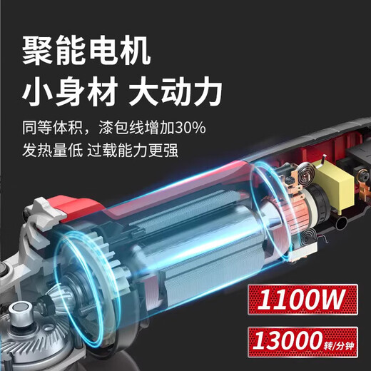 K Ruiqi en Ruiqi Energiebasis Winkelmühle 9910s Feingriff Mühle 9810 Handmühle 9710b Polieren 950W-REAR-Schalter 9810A mit Kohlenstoffbürste