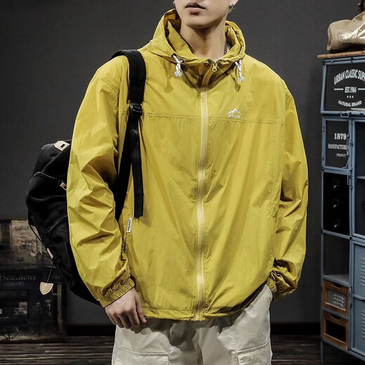 OLJ light luxury high-end brand summer light sun protection clothing men's loose ice silk quick-drying hooded sun protection clothing outdoor fishing leather green 3XL 180-200Jin Jin equals 0.5 kg